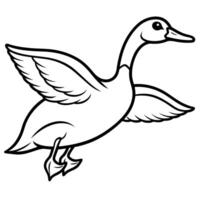 Eared Grebe duck jumps icon vector