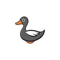 Eared Grebe duck play icon vector