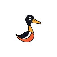 Eared Grebe duck looks icon vector
