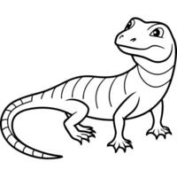 Earless Monitor Lizard stands icon vector