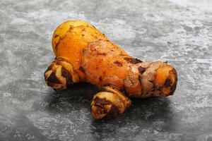 Fresh curcuma root for cooking photo