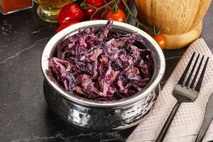 Coleslaw salad with cabbage and carrot photo