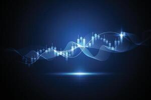 Business candle stick graph chart of stock market investment trading on white background design. Bullish point, Trend of graph vector