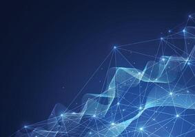 Abstract technology background with Big data. Internet connection, abstract sense of science and technology analytics concept graphic design vector