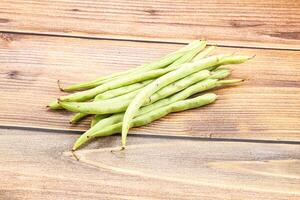 Raw fresh young green bean photo