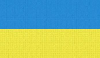 Ukraine flag background. Blue and yellow color. Textile material - repeatable dotted texture. Concept of confrontation. Symbol of independence vector