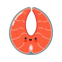 Red fish salmon character vector
