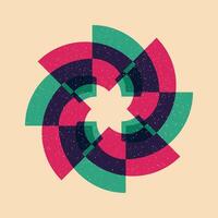 Geometric object with riso print effect. . Graphic element for fabric, textile, clothing, wrapping paper, wallpaper, poster. Graphic element. Perfect For your own decoration or design vector