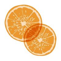 Oranges. Colorful cute screen printing effect. Riso print effect. Graphic element for fabric, textile, clothing, wrapping paper, wallpaper, poster. vector