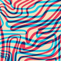 Abstract line background with red and blue line. Riso print effect. vector