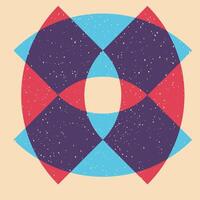 Geometric object with riso print effect. . Graphic element for fabric, textile, clothing, wrapping paper, wallpaper, poster. Graphic element. Perfect For your own decoration or design vector