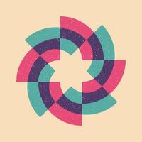 Geometric object with riso print effect. . Graphic element for fabric, textile, clothing, wrapping paper, wallpaper, poster. Graphic element. Perfect For your own decoration or design vector