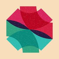 Geometric object with riso print effect. . Graphic element for fabric, textile, clothing, wrapping paper, wallpaper, poster. Graphic element. Perfect For your own decoration or design vector
