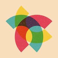 Geometric object with riso print effect. . Graphic element for fabric, textile, clothing, wrapping paper, wallpaper, poster. Graphic element. Perfect For your own decoration or design vector