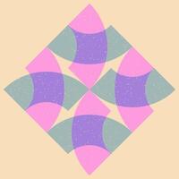 Geometric object with riso print effect. . Graphic element for fabric, textile, clothing, wrapping paper, wallpaper, poster. Graphic element. Perfect For your own decoration or design vector
