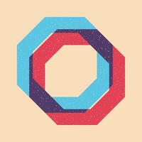 Geometric object with riso print effect. . Graphic element for fabric, textile, clothing, wrapping paper, wallpaper, poster. Graphic element. Perfect For your own decoration or design vector