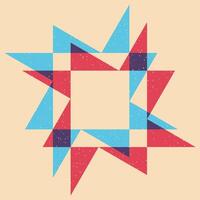 Geometric object with riso print effect. . Graphic element for fabric, textile, clothing, wrapping paper, wallpaper, poster. Graphic element. Perfect For your own decoration or design vector