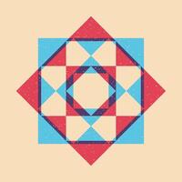 Geometric object with riso print effect. . Graphic element for fabric, textile, clothing, wrapping paper, wallpaper, poster. Graphic element. Perfect For your own decoration or design vector