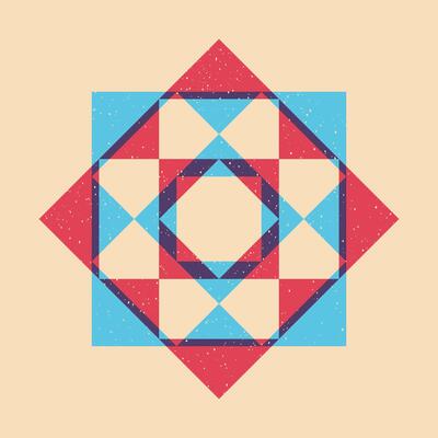 Geometric object with riso print effect. . Graphic element for fabric, textile, clothing, wrapping paper, wallpaper, poster. Graphic element. Perfect For your own decoration or design
