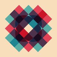 Geometric object with riso print effect. . Graphic element for fabric, textile, clothing, wrapping paper, wallpaper, poster. Graphic element. Perfect For your own decoration or design vector