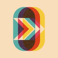 Geometric object with riso print effect. . Graphic element for fabric, textile, clothing, wrapping paper, wallpaper, poster. Graphic element. Perfect For your own decoration or design vector