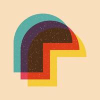 Geometric object with riso print effect. . Graphic element for fabric, textile, clothing, wrapping paper, wallpaper, poster. Graphic element. Perfect For your own decoration or design vector