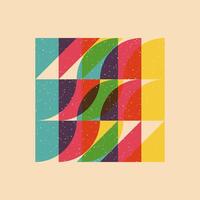 Geometric object with riso print effect. . Graphic element for fabric, textile, clothing, wrapping paper, wallpaper, poster. Graphic element. Perfect For your own decoration or design vector