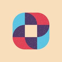 Geometric object with riso print effect. . Graphic element for fabric, textile, clothing, wrapping paper, wallpaper, poster. Graphic element. Perfect For your own decoration or design vector
