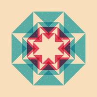 Geometric object with riso print effect. . Graphic element for fabric, textile, clothing, wrapping paper, wallpaper, poster. Graphic element. Perfect For your own decoration or design vector