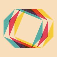 Geometric object with riso print effect. . Graphic element for fabric, textile, clothing, wrapping paper, wallpaper, poster. Graphic element. Perfect For your own decoration or design vector