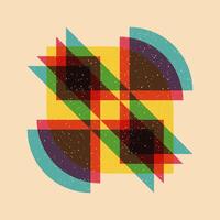 Geometric object with riso print effect. . Graphic element for fabric, textile, clothing, wrapping paper, wallpaper, poster. Graphic element. Perfect For your own decoration or design vector