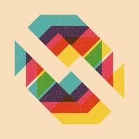 Geometric object with riso print effect. . Graphic element for fabric, textile, clothing, wrapping paper, wallpaper, poster. Graphic element. Perfect For your own decoration or design vector