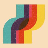 Geometric object with riso print effect. . Graphic element for fabric, textile, clothing, wrapping paper, wallpaper, poster. Graphic element. Perfect For your own decoration or design vector