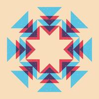 Geometric object with riso print effect. . Graphic element for fabric, textile, clothing, wrapping paper, wallpaper, poster. Graphic element. Perfect For your own decoration or design vector