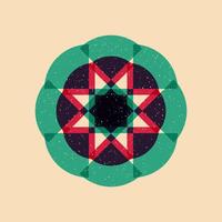 Geometric object with riso print effect. . Graphic element for fabric, textile, clothing, wrapping paper, wallpaper, poster. Graphic element. Perfect For your own decoration or design vector