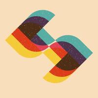 Geometric object with riso print effect. . Graphic element for fabric, textile, clothing, wrapping paper, wallpaper, poster. Graphic element. Perfect For your own decoration or design vector