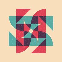 Geometric object with riso print effect. . Graphic element for fabric, textile, clothing, wrapping paper, wallpaper, poster. Graphic element. Perfect For your own decoration or design vector