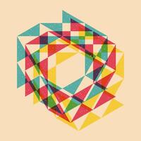 Geometric object with riso print effect. . Graphic element for fabric, textile, clothing, wrapping paper, wallpaper, poster. Graphic element. Perfect For your own decoration or design vector