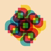 Geometric object with riso print effect. . Graphic element for fabric, textile, clothing, wrapping paper, wallpaper, poster. Graphic element. Perfect For your own decoration or design vector