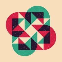 Geometric object with riso print effect. . Graphic element for fabric, textile, clothing, wrapping paper, wallpaper, poster. Graphic element. Perfect For your own decoration or design vector