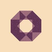 Geometric object with riso print effect. . Graphic element for fabric, textile, clothing, wrapping paper, wallpaper, poster. Graphic element. Perfect For your own decoration or design vector