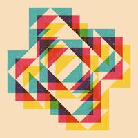 Geometric object with riso print effect. . Graphic element for fabric, textile, clothing, wrapping paper, wallpaper, poster. Graphic element. Perfect For your own decoration or design vector