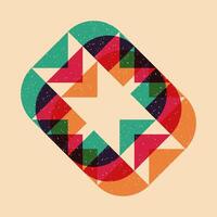 Geometric object with riso print effect. . Graphic element for fabric, textile, clothing, wrapping paper, wallpaper, poster. Graphic element. Perfect For your own decoration or design vector
