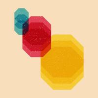 Geometric object with riso print effect. . Graphic element for fabric, textile, clothing, wrapping paper, wallpaper, poster. Graphic element. Perfect For your own decoration or design vector