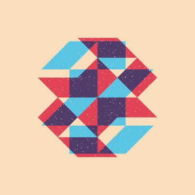 Geometric object with riso print effect. . Graphic element for fabric, textile, clothing, wrapping paper, wallpaper, poster. Graphic element. Perfect For your own decoration or design