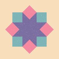 Geometric object with riso print effect. . Graphic element for fabric, textile, clothing, wrapping paper, wallpaper, poster. Graphic element. Perfect For your own decoration or design vector