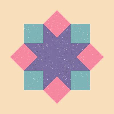 Geometric object with riso print effect. . Graphic element for fabric, textile, clothing, wrapping paper, wallpaper, poster. Graphic element. Perfect For your own decoration or design