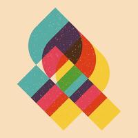 Geometric object with riso print effect. . Graphic element for fabric, textile, clothing, wrapping paper, wallpaper, poster. Graphic element. Perfect For your own decoration or design vector