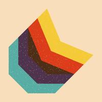 Geometric object with riso print effect. . Graphic element for fabric, textile, clothing, wrapping paper, wallpaper, poster. Graphic element. Perfect For your own decoration or design vector