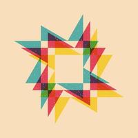 Geometric object with riso print effect. . Graphic element for fabric, textile, clothing, wrapping paper, wallpaper, poster. Graphic element. Perfect For your own decoration or design vector